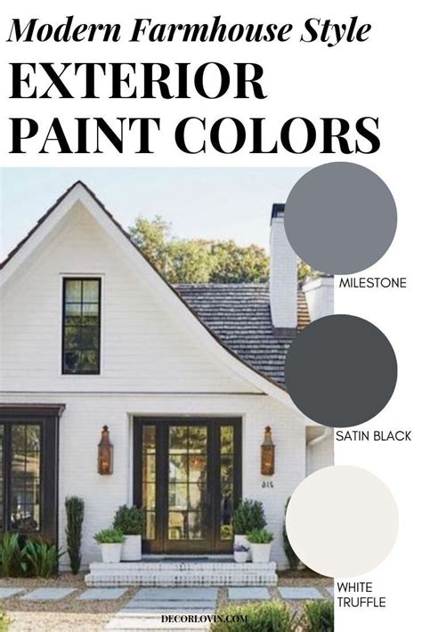 Modern Farmhouse Style Exterior Paint Colors - 8 perfect color schemes for y… | Farmhouse style ...