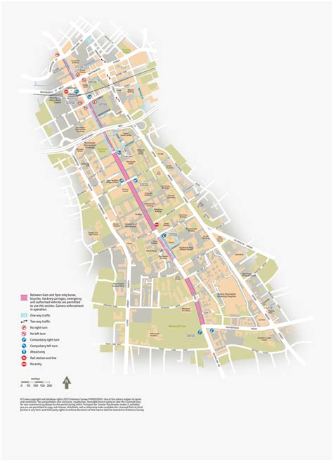 Transparent Road Map Png - Oxford Road Manchester Bus Lane , Free ...