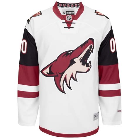 Men's Arizona Coyotes Reebok White Premier Away Custom Jersey - Shop ...