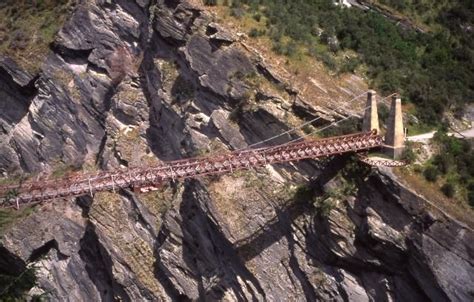 Bridge across the Skippers Canyon | Dangerous roads, Canyon road, Canyon