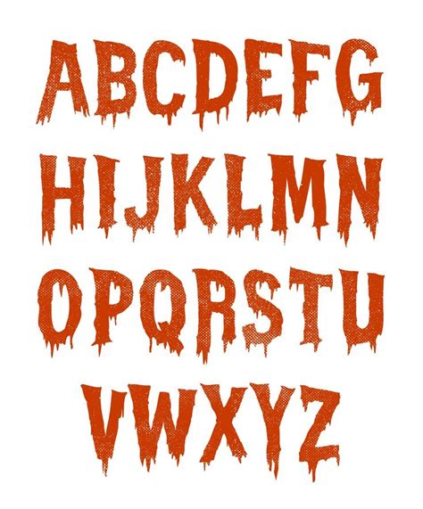 Printable Halloween Fonts For Crafts in 2023 | Letter stencils, Halloween letters, Printable ...