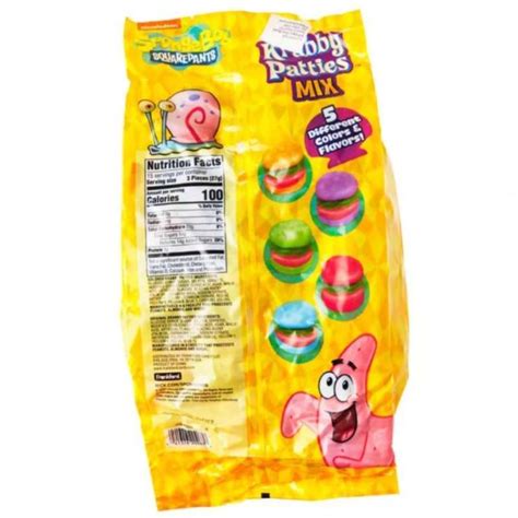 Promo Frankford Candy Spongebob Krabby Patties Stand Up Bag Candy Gummy ...