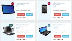 A free Bootstrap Product Listing Template with HTML and CSS