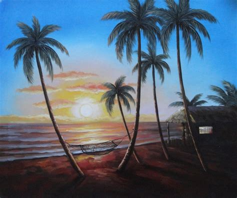 Palm Tree Oil Paintings | Minimalis