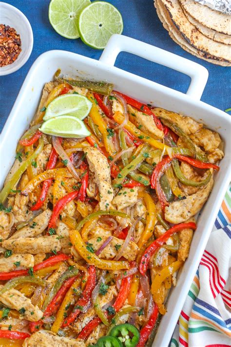 Easy Oven Baked Chicken Fajitas