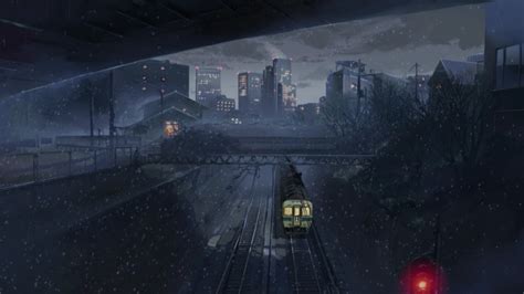 train, Night, City, Anime, 5 Centimeters Per Second Wallpapers HD ...