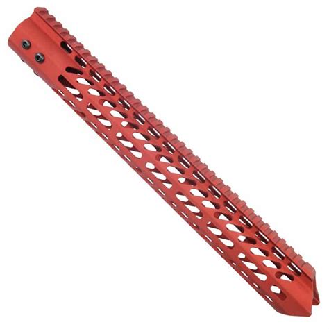 AR-15 Warhead Series 15" M-LOK Free Float Handguard in Red | M-LOK