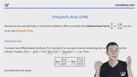 L’Hopital’s Rule & Indeterminate Forms - Wize University Calculus 1 ...