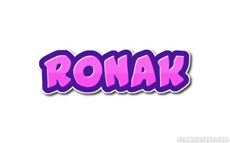 Ronak Logo | Free Name Design Tool from Flaming Text