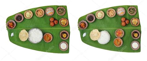 Sumptuous and wholesome onam meals called sadhya in kerala. The — Stock ...