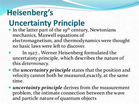 Heisenberg uncertainty principle