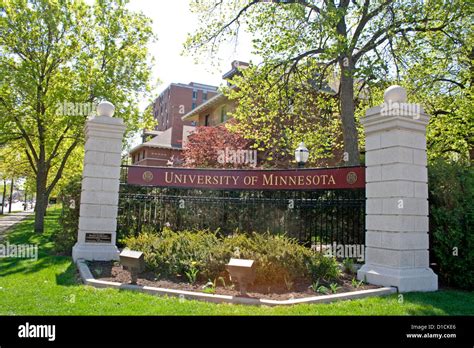 University of Minnesota Campus entrance. Minneapolis Minnesota MN USA ...