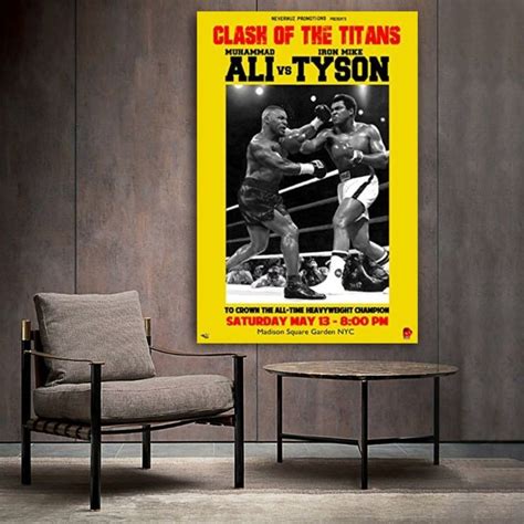 Ali Vs Tyson Poster Muhammad Ali And Mike Tyson Fight Canvas Art and ...