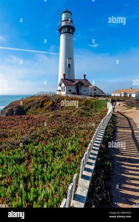 Aerial view of Pigeon Point Lighthouse in California Stock Photo - Alamy