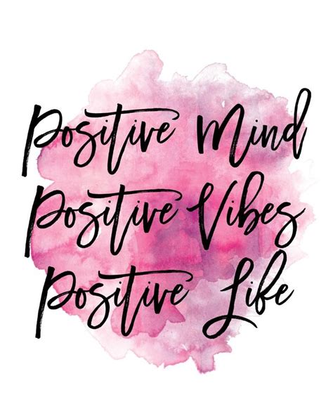 Mailed Print / Positive Mind Positive Vibes Positive Life / | Etsy Image Positive, Positive Mind ...