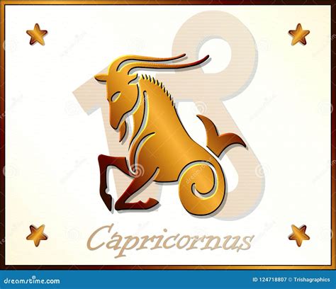 Capricornus Zodiac Star Sign Stock Illustration - Illustration of ...