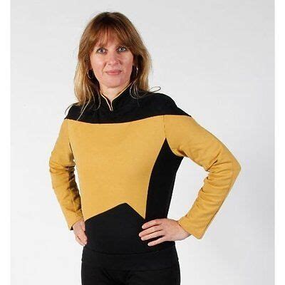 Star Trek TNG Uniforms-Gold-Cotton-Unisex - S | eBay