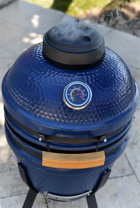 Lifesmart Deen Brothers Series 15" Blue Kamado Ceramic Grill Value ...