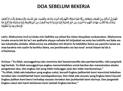 Doa Sebelum Bekerja Islam Supaya Diberi Kelancaran dan Kemudahan