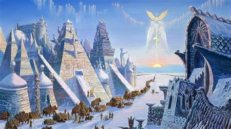 Hyperborea | Visionary art, Fantasy castle, Fantasy landscape