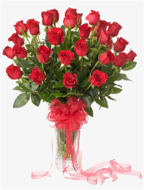 50 Red Roses Vase - Pink Lily Flower Bouquet - Free Transparent PNG Download - PNGkey