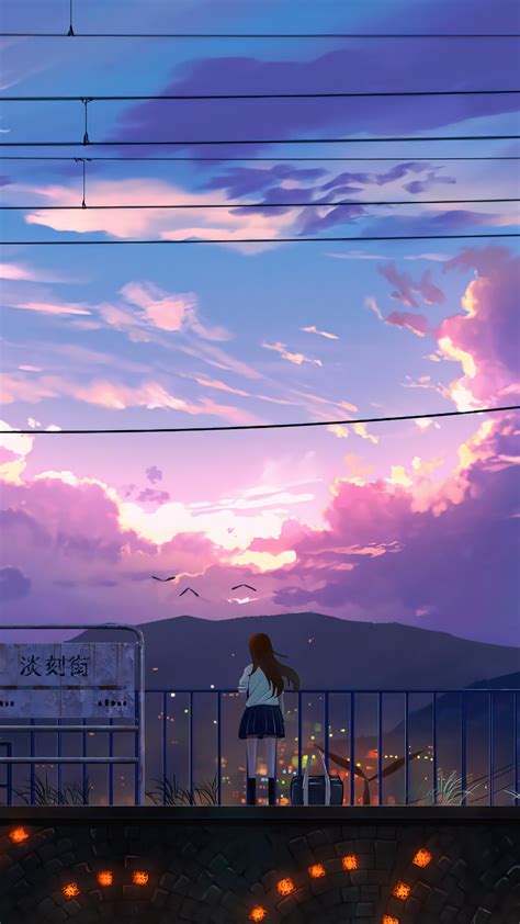 🔥 Free Download Anime Sunrise Scenery Art Wallpaper Iphone Phone 4k 1440f by @bmcgee ...