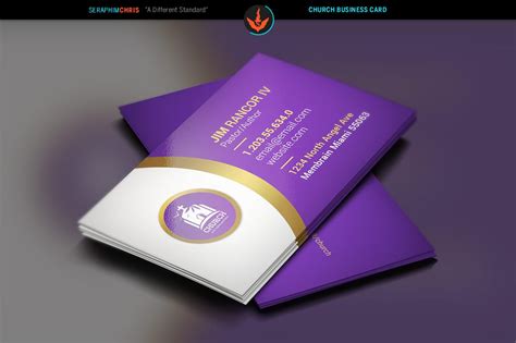 Lavender Church Business Card | Business Card Templates ~ Creative Market