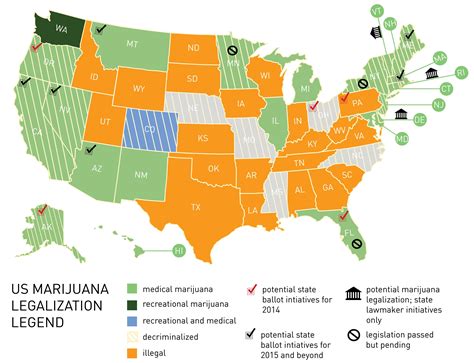 Legal Recreational Weed States Map - Little Pigeon River Map