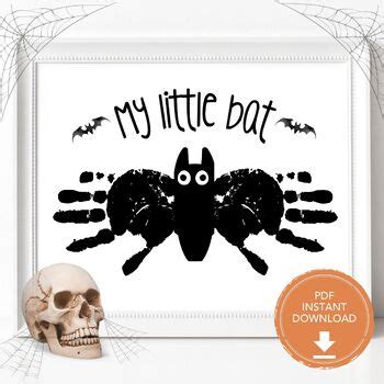 Black Bat Handprint Craft - Halloween Handprint Art - Halloween Handprint Craft