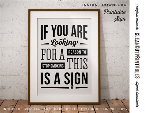 Funny No Smoking Sign Printable Digital Instant Download - Etsy