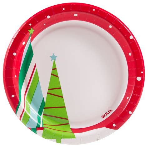 Solo Up for Anything 10" Holiday Christmas Tree Paper Plate, 22 Count ...