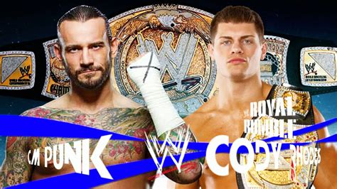 WWE Royal Rumble 2013 - Cody Rhodes (c) vs CM Punk - WWE Championship - YouTube