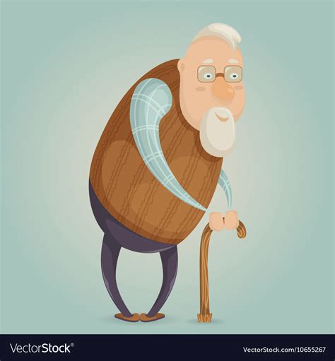 Old Man Cartoon Character