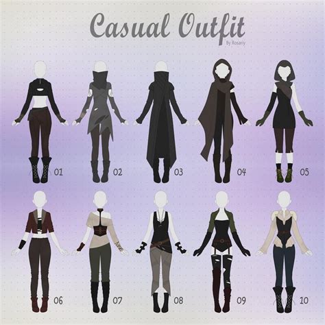 (CLOSED) CASUAL Outfit Adopts 28 by Rosariy on DeviantArt | Drawing anime clothes, Outfit adopts ...