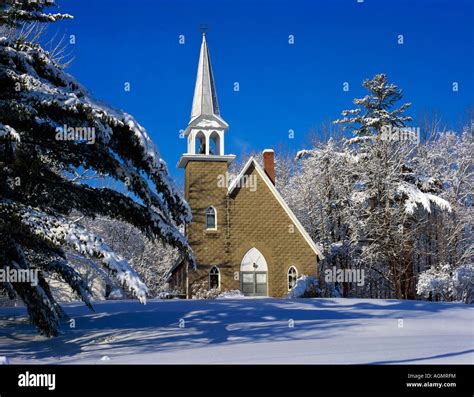 Church in winter Stock Photo - Alamy