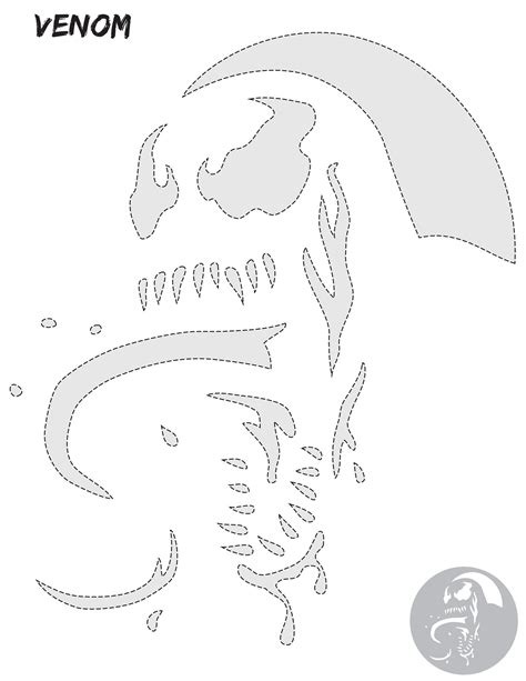 Venom Pumpkin Stencil Printable - Printable Word Searches