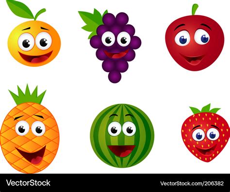 Fruits cartoon Royalty Free Vector Image - VectorStock