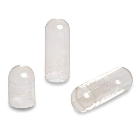 Size 1 Clear Empty Enteric Coated Capsules - CapsulCN