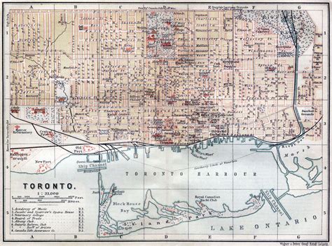 Large old road map of Toronto city – 1894. Toronto large old road map – 1894 | Vidiani.com ...