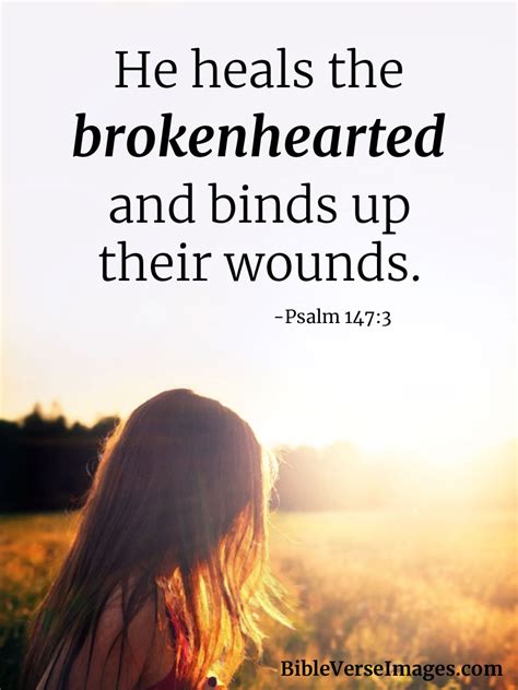 Psalm 147:3 - Bible Verse about Healing - Bible Verse Images