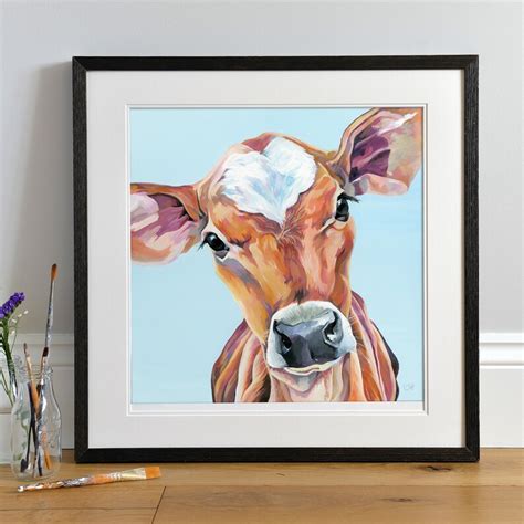 Jersey Cow Art Print | Etsy