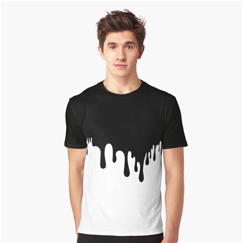 "Black Paint Drip" T-shirt for Sale by Laylooo | Redbubble | black graphic t-shirts - white ...