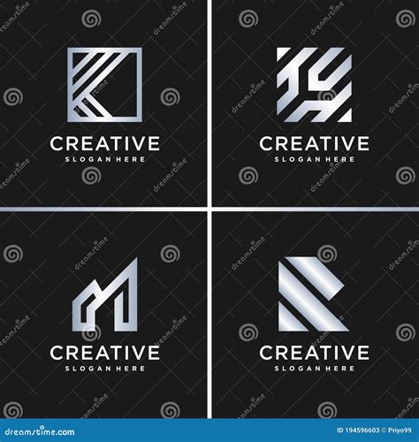 Amazing Gradient Silver Logo Collection, Letter, Construction, Business, Finance Premium Vector ...