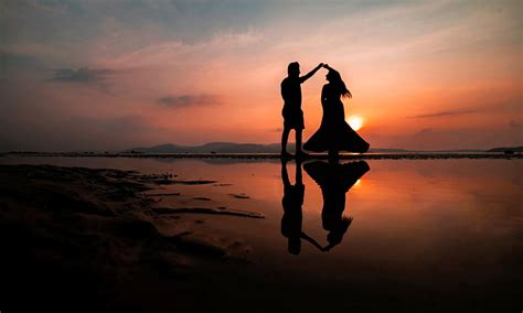 Sunset, Beach, Love, Dance, Dark, Couple, Pair, Silhouettes HD ...