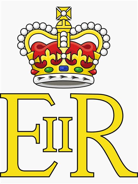 "Royal Cypher of Queen Elizabeth II" Sticker for Sale by ArgosDesigns | Redbubble