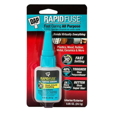 DAP RapidFuse 0.85 oz. Clear All-Purpose Adhesive 01555 - The Home Depot