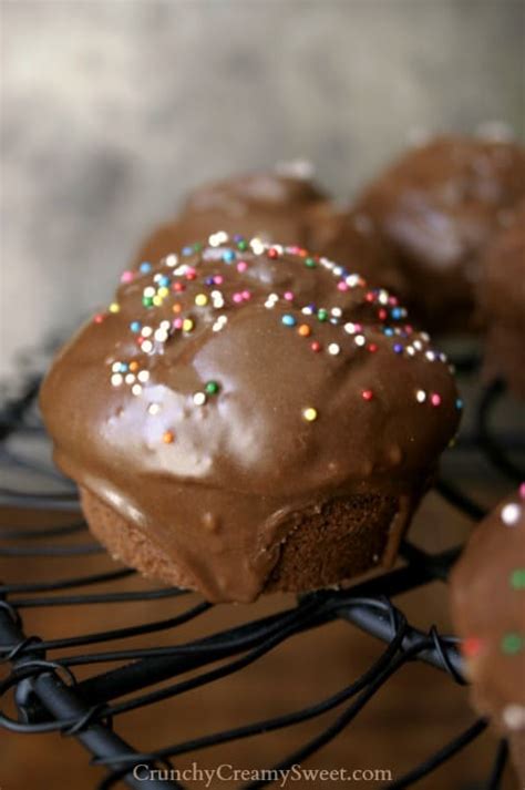 Glazed Chocolate Donut Muffins