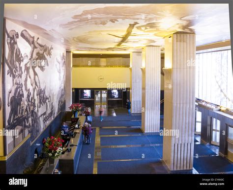 Art Deco Main Lobby, 30 Rockefeller Center, NYC Stock Photo - Alamy