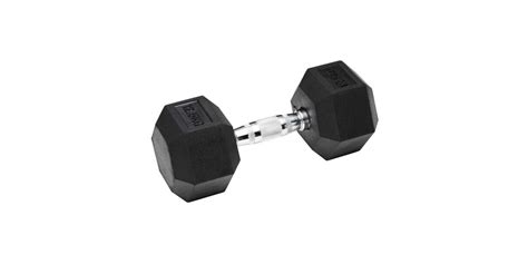 Black Rubber Hex Dumbbell Set 12.5kg