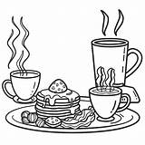 Breakfast Coloring Page Vectors & Illustrations For Free Download sketch template